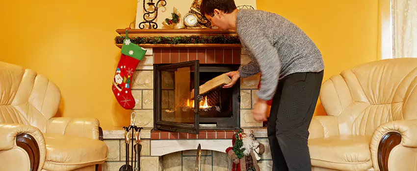 Rusted Metal Fireplace Restoration in West Falls Church, Virginia